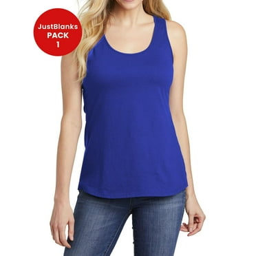 JustBlanks Women's V.I.T. Gathered Back Tank Binding at neck and armholes Gathered back detail