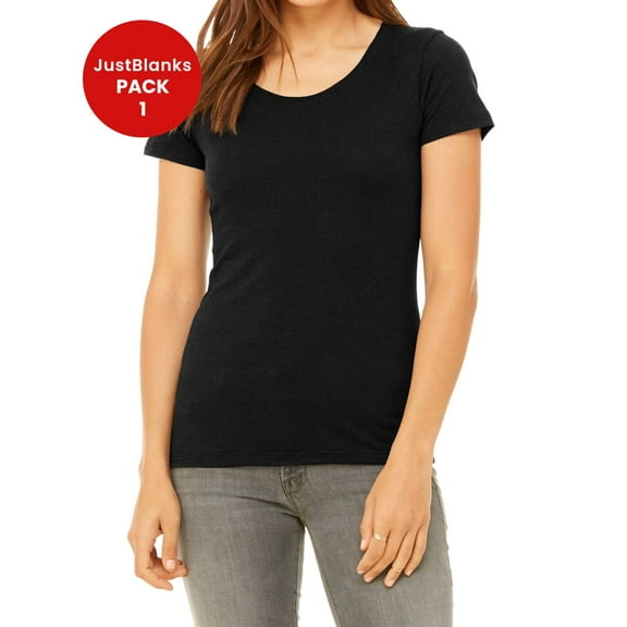 JustBlanks Women Triblend Tee Pre shrunk Semi relaxed fit Side seams
