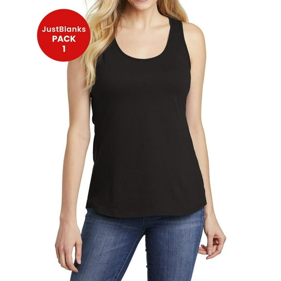 JustBlanks Women V.I.T. Gathered Back Tank Binding at neck and armholes Gathered back detail