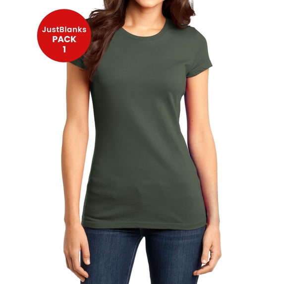 JustBlanks Womens Fitted Soft Cotton Stylish Comfortable Lightweight T-Shirt