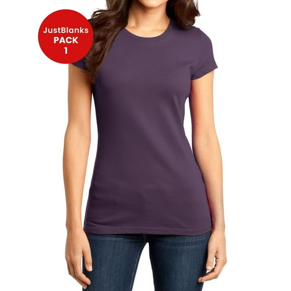 JustBlanks Womens Fitted Soft Cotton Stylish Comfortable Lightweight T-Shirt