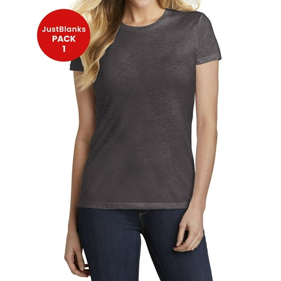 JustBlanks Womens Fitted Tri-Blend T-Shirt Soft Lightweight Flattering Fit