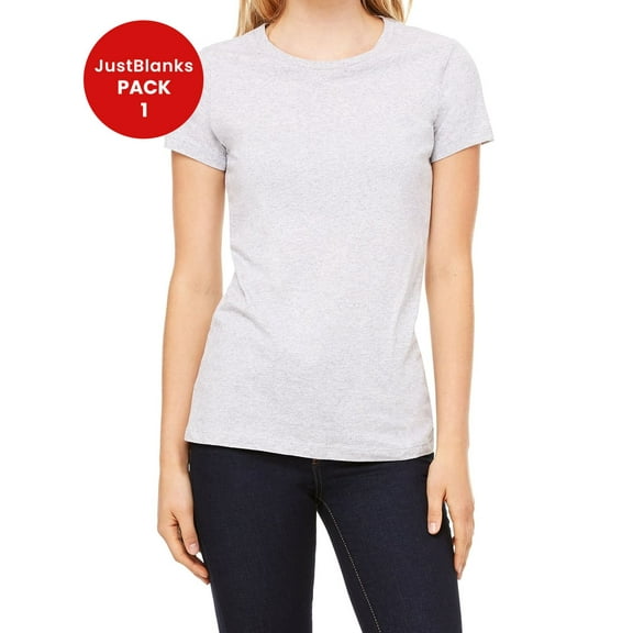 JustBlanks Women The Favorite T Shirt 7.2 oz. lin. yd. 100 Airlume Combed Ringspun Cotton