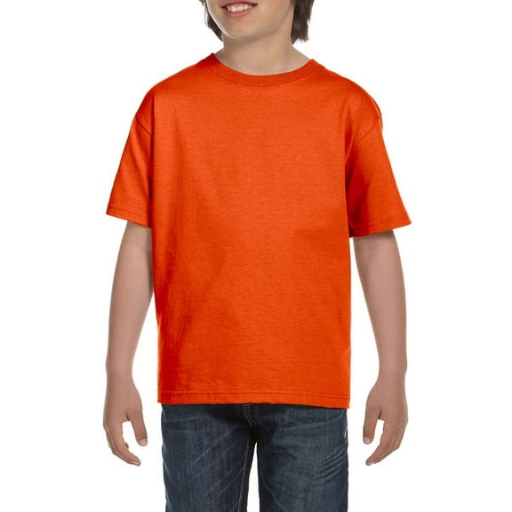 JustBlanks Youth DryBlend Short Sleeve Crew Neck Double Stitched Hem Classic Fit T Shirt