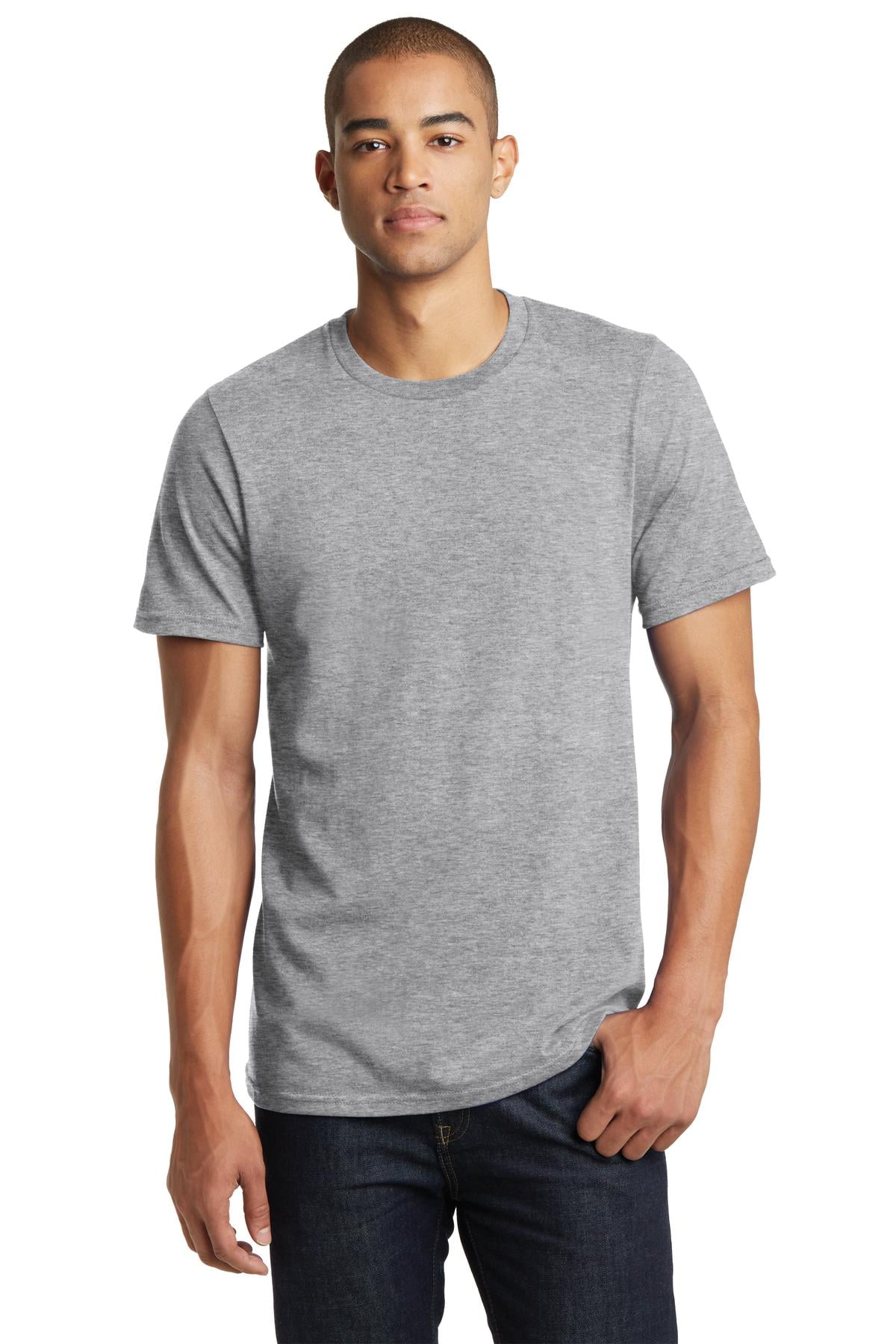 JustBlanks Young Men's Short Sleeve Bouncer Tee Heavyweight Ring Spun  Softness 100% Cotton T-Shirt Crewneck Tee for Men - Light Heather Grey -  Small