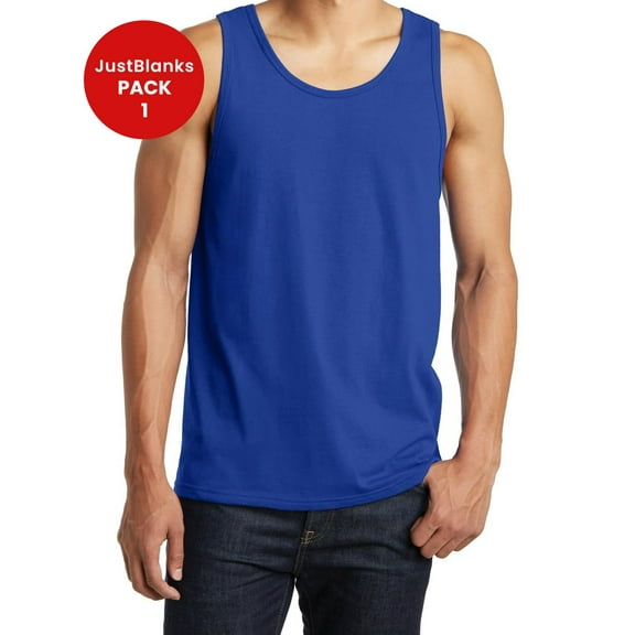 JustBlanks Young Mens The Concert Tank Slightly slimmer body 100 Soft Spun Cotton