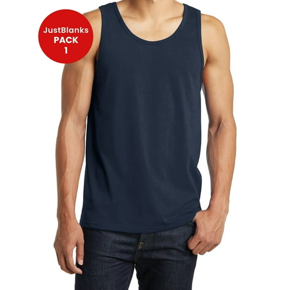 JustBlanks Young Mens The Concert Tank Slightly slimmer body 100 Soft Spun Cotton