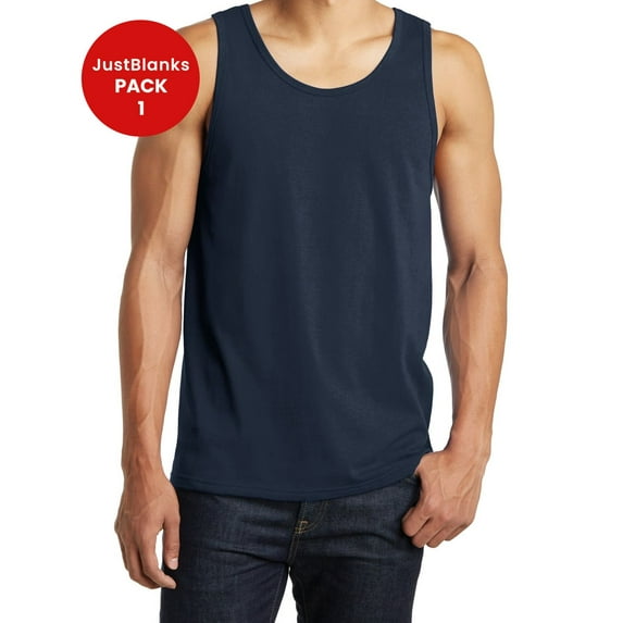 JustBlanks Young Mens The Concert Tank Slightly slimmer body 100 Soft Spun Cotton