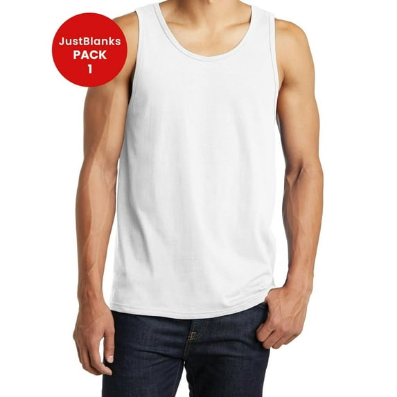JustBlanks Young Mens The Concert Tank Slightly slimmer body 100% Soft Spun Cotton