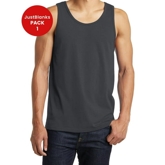 JustBlanks Young Mens The Concert Tank Slightly slimmer body 100 Soft Spun Cotton