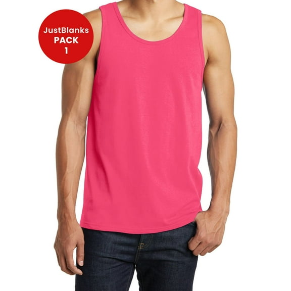 JustBlanks Young Mens The Concert Tank Slightly slimmer body 100 Soft Spun Cotton