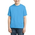 thumbnail image 1 of JustBlanks Youth DRI-POWER ACTIVE T-Shirt Shoulder To Shoulder Taping Double Needle Sleeves And Hem, Aquatic Blue, XL, 1 of 1