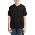 thumbnail image 1 of JustBlanks Youth DRI-POWER ACTIVE T-Shirt Shoulder To Shoulder Taping Double Needle Sleeves And Hem, Black, M, 1 of 1