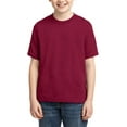 thumbnail image 1 of JustBlanks Youth DRI-POWER ACTIVE T-Shirt Shoulder To Shoulder Taping Double Needle Sleeves And Hem, Cardinal, S, 1 of 1