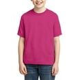 thumbnail image 1 of JustBlanks Youth DRI-POWER ACTIVE T-Shirt Shoulder To Shoulder Taping Double Needle Sleeves And Hem, Cyber Pink, M, 1 of 1