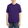 thumbnail image 1 of JustBlanks Youth DRI-POWER ACTIVE T-Shirt Shoulder To Shoulder Taping Double Needle Sleeves And Hem, Deep Purple, M, 1 of 1
