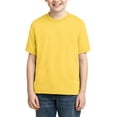 thumbnail image 1 of JustBlanks Youth DRI-POWER ACTIVE T-Shirt Shoulder To Shoulder Taping Double Needle Sleeves And Hem, Island Yellow, S, 1 of 1