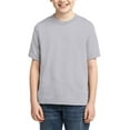 thumbnail image 1 of JustBlanks Youth DRI-POWER ACTIVE T-Shirt Shoulder To Shoulder Taping Double Needle Sleeves And Hem, Silver, M, 1 of 1