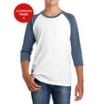 thumbnail image 1 of JustBlanks Youth 3 4 Sleeve Raglan Comfortable Lightweight Baseball T Shirt for Kids, 1 of 1