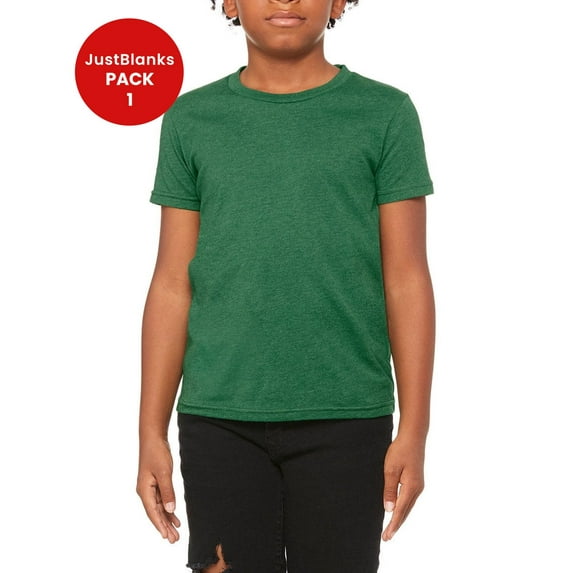 JustBlanks Youth Jersey T Shirt 4.2 oz. 100 Airlume Combed Ringspun Cotton