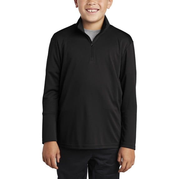 JustBlanks Youth Lightweight 1 4 Zip Pullover Moisture Wicking Polyester Cadet Collar