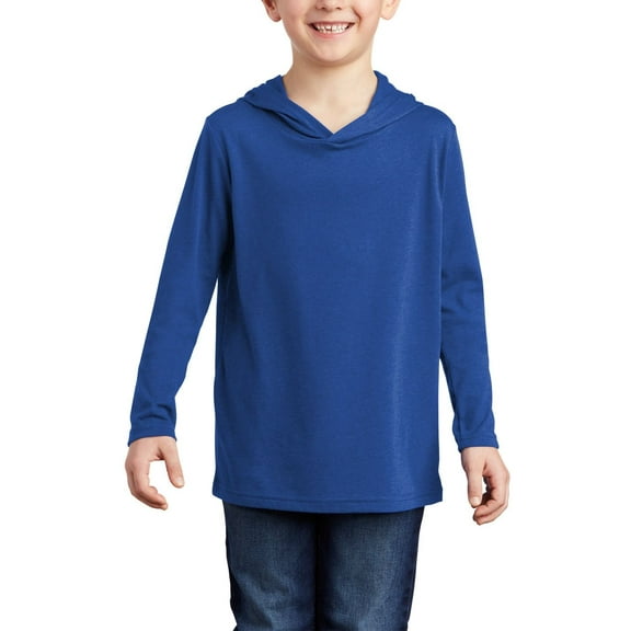 JustBlanks Youth Perfect Tri Long Sleeve Hoodie, Deep Royal, M