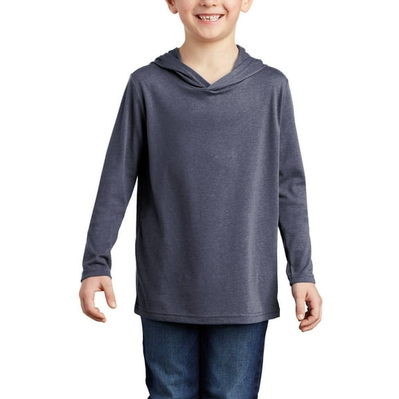 JustBlanks Youth Perfect Tri Long Sleeve Hoodie, Navy Frost, XL