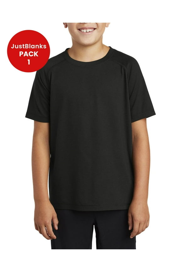 Youth Tri Blend Wicking Raglan Tee with PosiCharge Technology