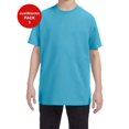 thumbnail image 1 of JustBlanks Youth Dri Power Active 50 50 Cotton Poly T Shirt Moisture Wicking Seamless Rib Knit Crew Collar, 1 of 1