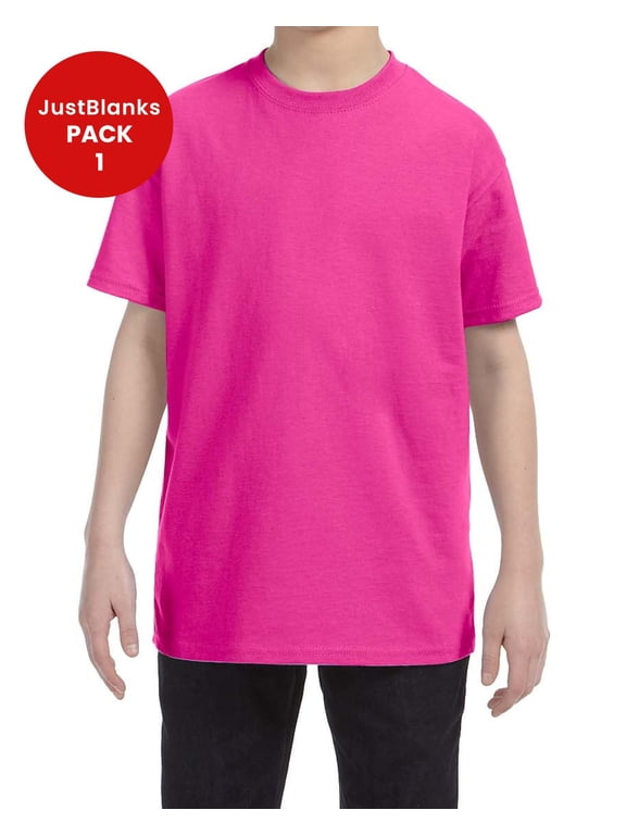 Youth Dri Power Active 50 50 Cotton Poly T Shirt Moisture Wicking Seamless Rib Knit Crew Collar