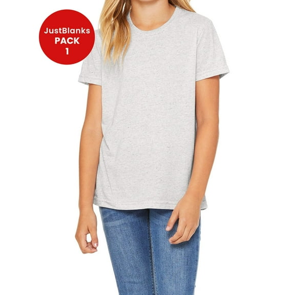 JustBlanks Lightweight Youth Tee Triblend Fabric for Maximum Comfort