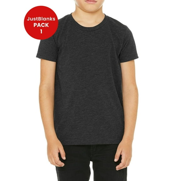 JustBlanks Lightweight Youth Tee Triblend Fabric for Maximum Comfort