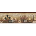 thumbnail image 1 of JustBorders Red, Candles Baskets Stars Wallpaper Border 7.5 sq ft, 1 of 2