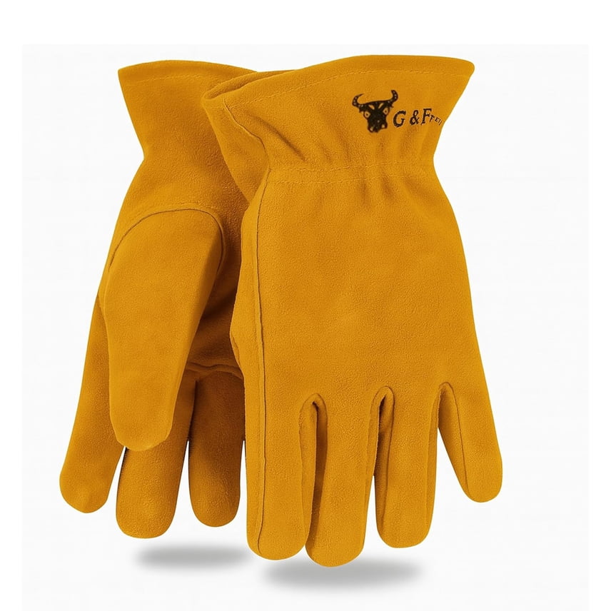 JustForKids Synthetic Leather Kids Garden Gloves, 6 Years Old, Durable, Non-Slip, Adjustable Cuff