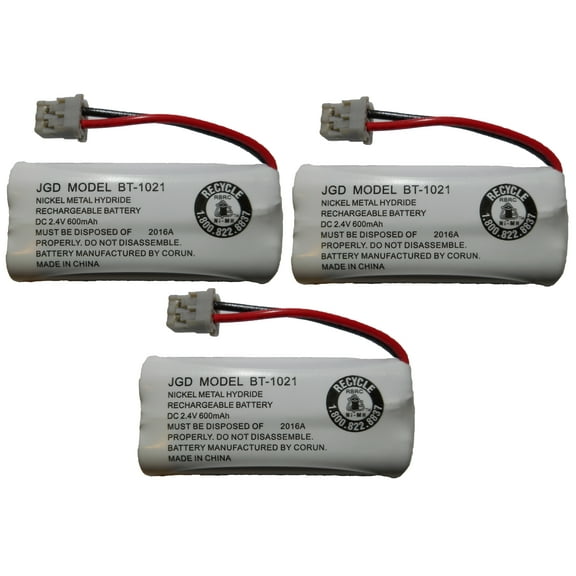 JustGreatDealz HIGH CAPACITY Rechargeable Replacement Battery BT-1021 BBTG0798001 for Uniden Cordless Handsets (3-Pack)