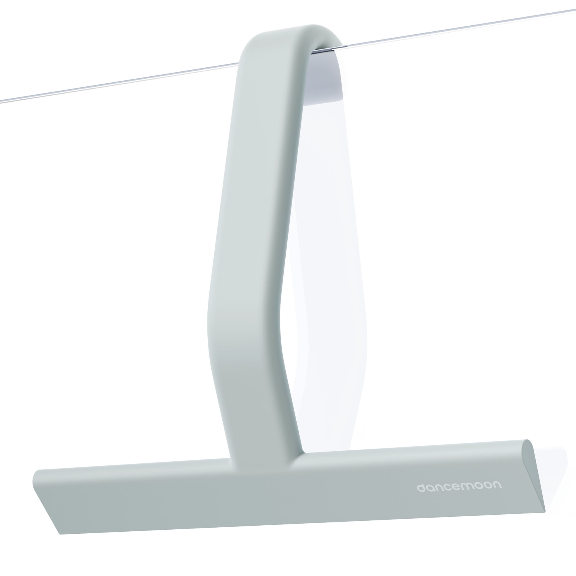 dancemoon Shower Squeegee for Glass Doors, One-Piece Soft-Touch Silicone Water Wiper with Built-in Hook for Bathroom and Tile Walls, 10-inch, Green