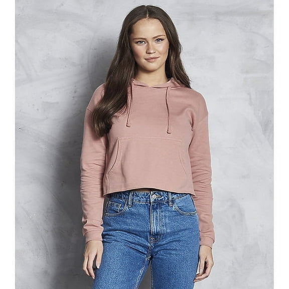 JustHoods Wmn Crop Hood DstPnk