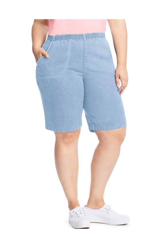 JustMySize Womens 4-Pocket Bermuda Shorts