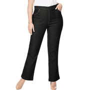 JustMySize Womens Bootcut 4 Pocket Pull On Stretch Jeans