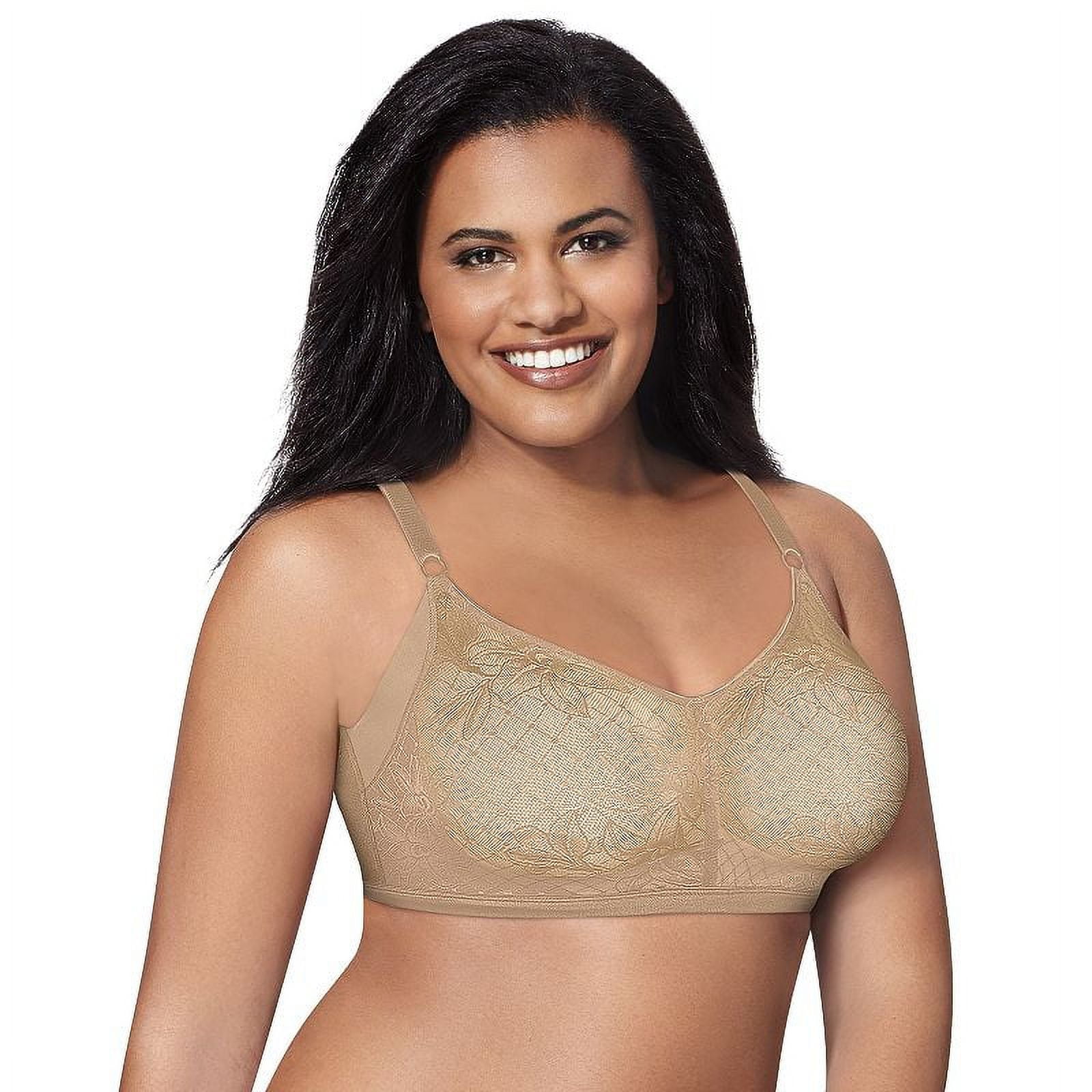 JustMySize Womens Just My Size Bras: 2-pack Undercover Slimming Full-Figure  Wire Free Bra Nude/Nude 44C 