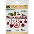 thumbnail image 1 of JustRite Papercraft Mini Cling Stamp Set 3.5"X4"-Merry Christmas Sentiment 4pc, 1 of 2