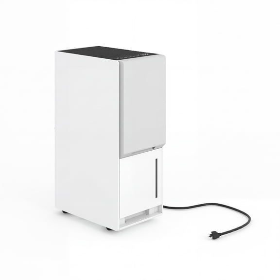 JustSmart 100 Pint Dehumidifier for Basement & Large Rooms up to 4500 Sq.Ft, Smart Dehumidifier with Drain Hose, 24H Timer, Quiet Moisture Absorber for Home, Bathroom, Bedroom, White