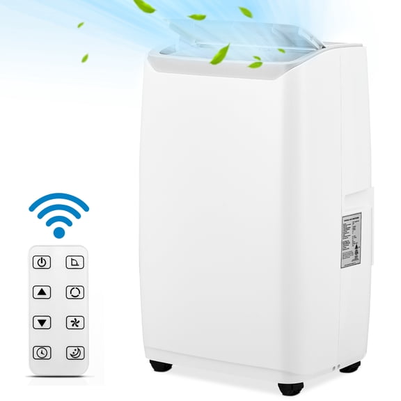 JustSmart 14000 BTU Portable Air Conditioner, 3-in-1 AC Unit with Cooling, Dehumidifier & Fan, Cools Rooms up to 750 Sq.Ft, Remote Control, 24H Timer, Window Kit Included, Washable Filter