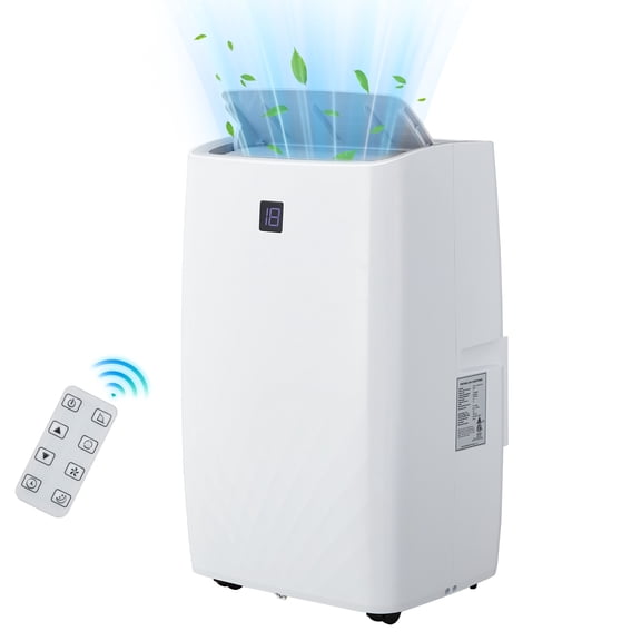 JustSmart 14000 BTU Portable Air Conditioner, 4-in-1 AC Unit with Cooling, Dehumidifier, Fan & Sleep Mode, Cools Rooms up to 850 Sq.Ft, Quiet Operation, Remote Control, Window Kit Included