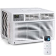 thumbnail image 1 of JustSmart 8000 BTU Window Air Conditioner, Cools Up to 350 Sq. Ft, Quiet Operation, Remote, LED Display, 3 Cooling & Fan Speeds, 24H Timer, Auto Restart, Dehumidifier, Without WiFi, 1 of 7