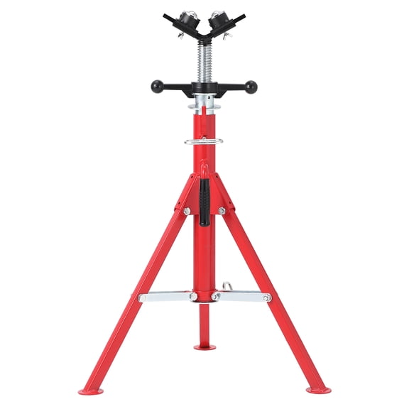 JustSmart Adjustable Pipe Jack Stand, 28 to 52 Inch Height, 4-Ball Transfer Head Welding Pipe Support with Roller, 2500 lbs Capacity