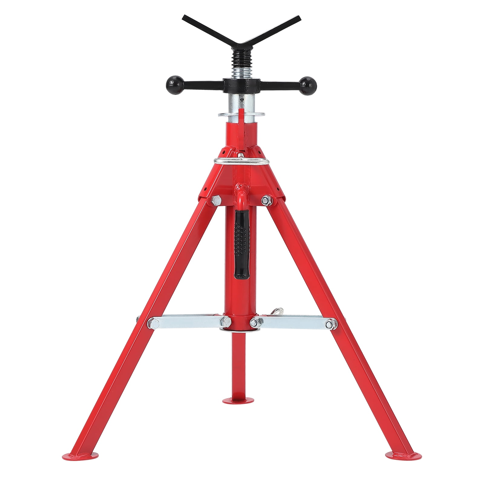 JustSmart Adjustable Pipe Jack Stand, 28 to 52 Inch Height, V-Head Welding Pipe Support, 2500 lbs Capacity Heavy Duty