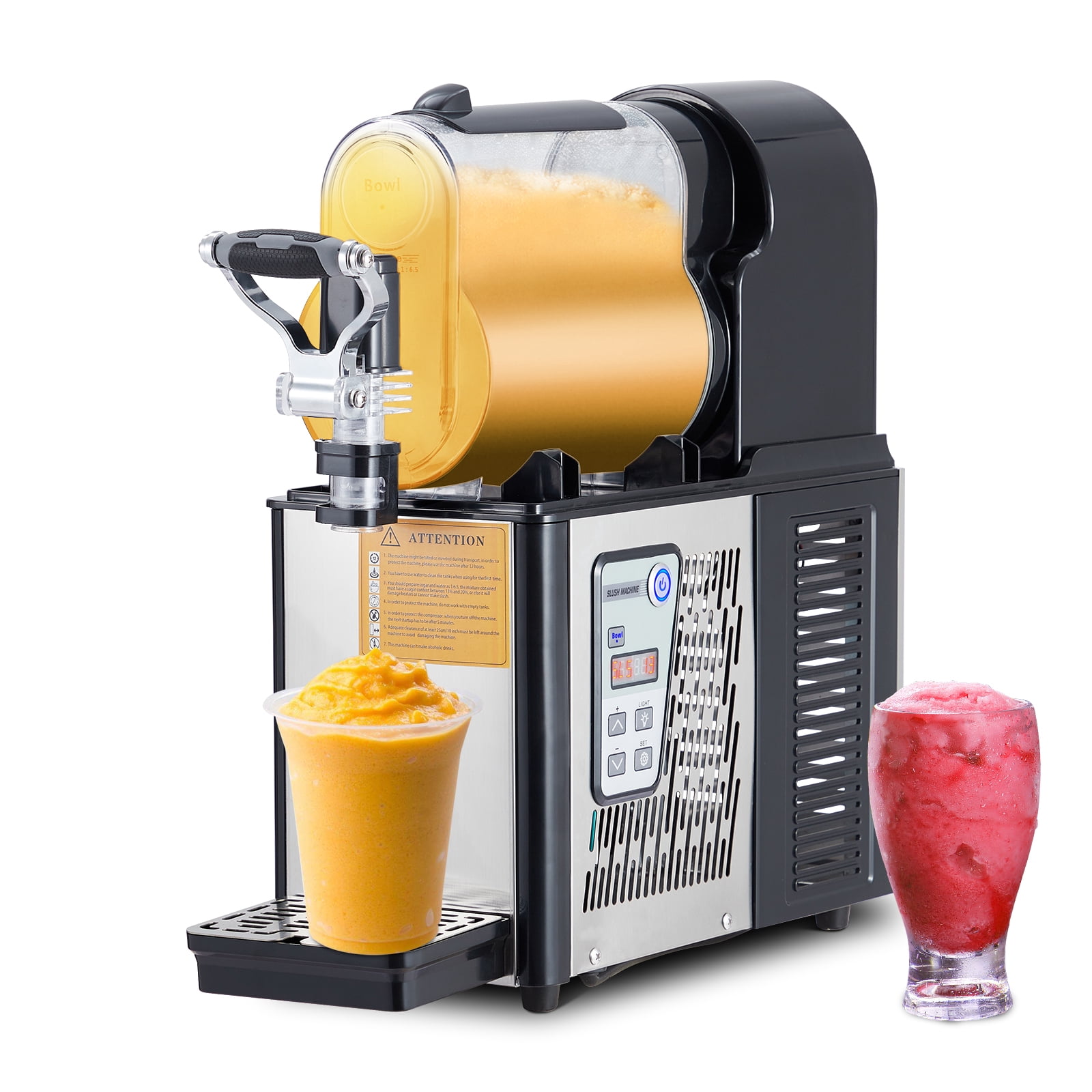 JustSmart Stainless Steel Commercial Margarita & Slushy Machine - 2 Tanks for Frozen Beverages & Smoothies, Perfect for Supermarkets, Cafes & Bars