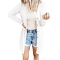 thumbnail image 1 of JustVH Women Button Down Solid Color Long Sleeve Open Front Soft Knit Thin Summer Long Cardigan, 1 of 3