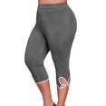 thumbnail image 1 of JustVH Women Graphic Pattern Yoga Pants Skinny Stretchy Jeggings Plus Size Capri Leggings, 1 of 5